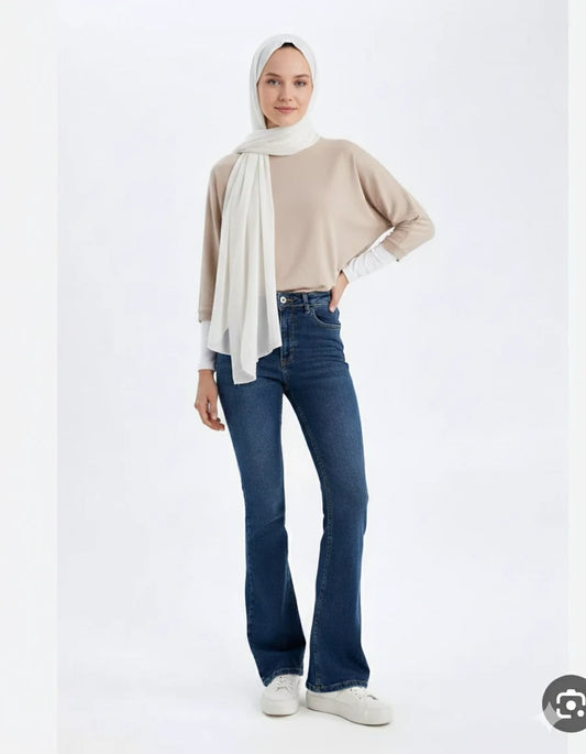 Washed Slim-Fit Bootcut Jeans