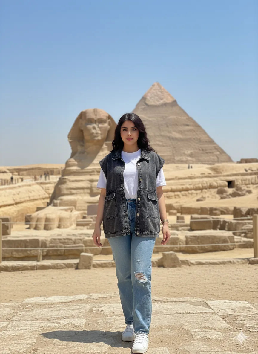 Denim Sleeveless Vest