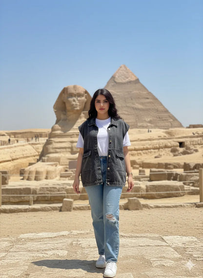 Denim Sleeveless Vest